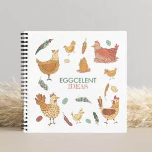 Eggcelent Ideas Funny Chickens Notizblock