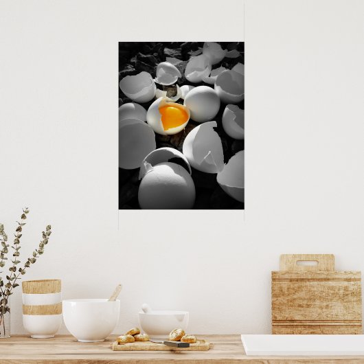 eggcentric: Ostern auf den Felsen... Poster (Küche)