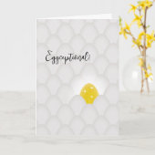 Eggceptional! Gelbes Glitter-Ei Gratulation Karte (Gelbe Blume)