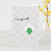 Eggceptional! Grünes Glitter-Ei Gratulation Karte (Gelbe Blume)
