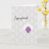 Eggceptional! Lila Glitter-Ei Gratulation Karte (Gelbe Blume)