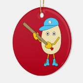 Egghead Baseball Egghead Keramik Ornament (Links)
