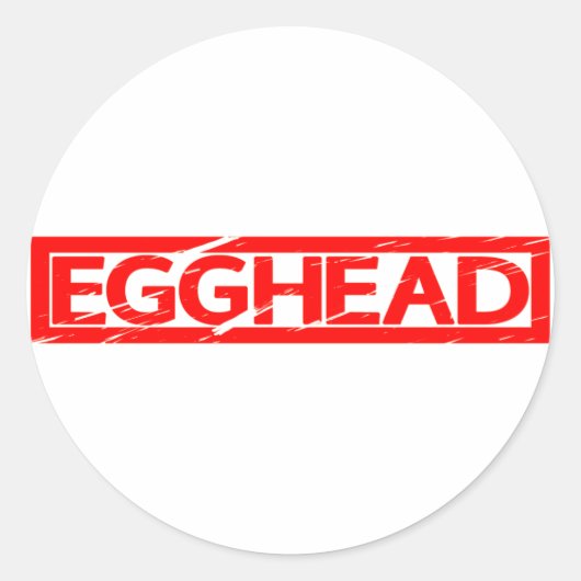 Egghead Briefmarke Runder Aufkleber (Vorderseite)