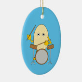 Egghead Drummer Keramik Ornament (Rechts)
