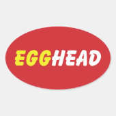 EGGHEAD OVALER AUFKLEBER (Vorderseite)