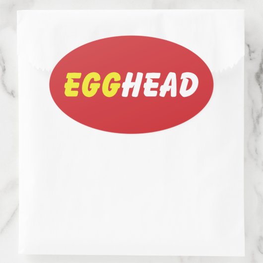 EGGHEAD OVALER AUFKLEBER (Tasche)