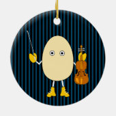 Egghead Violinist Keramik Ornament (Hinten)