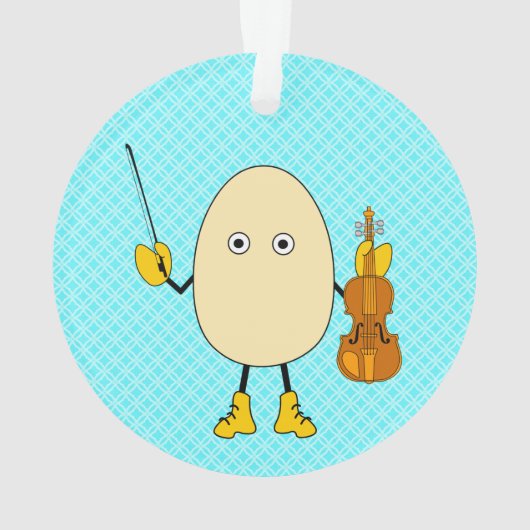 Egghead Violinist Ornament (Rückseite)