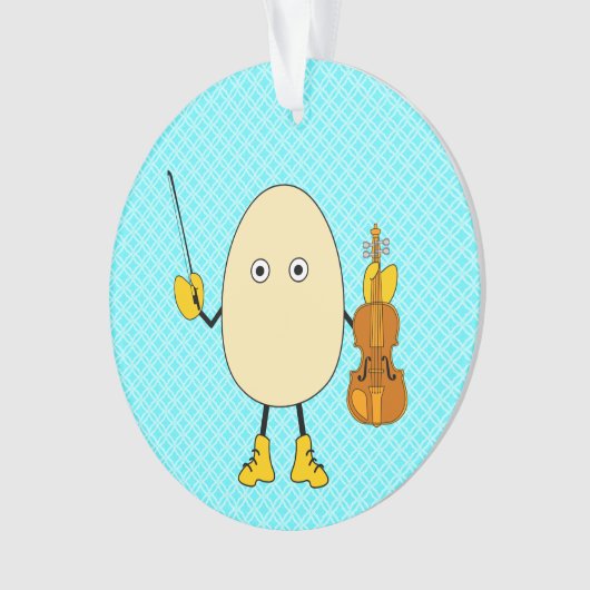 Egghead Violinist Ornament (Vorderseite)