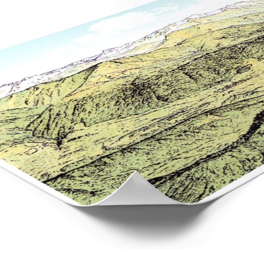 EGGISHORN Schweizer Alpen Panorama 360° Poster (Ecke)