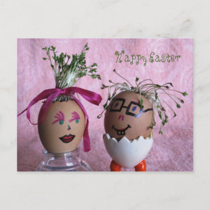 Eggmen Couple Fun Ostern Postkarte