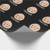 Eggmotional Funny Emotional Egs Pun Dark BG Geschenkpapier (Ecke)