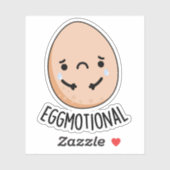 Eggmotional Funny Emotional Ei Pub Aufkleber (Blatt)