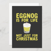Eggnoe ist nicht nur für Weihnachten lebenslang Einladung (Vorne/Hinten)