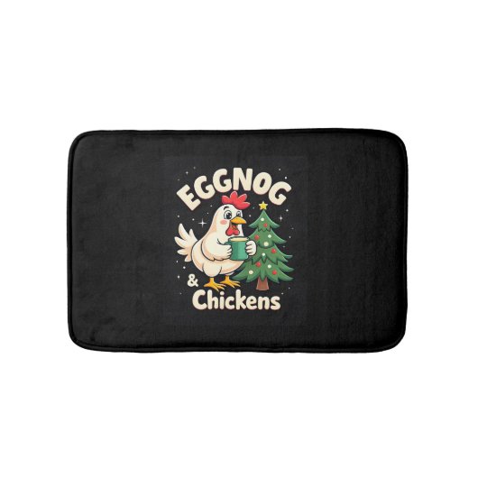 Eggnog & Chickens Badematte (Vorderseite)