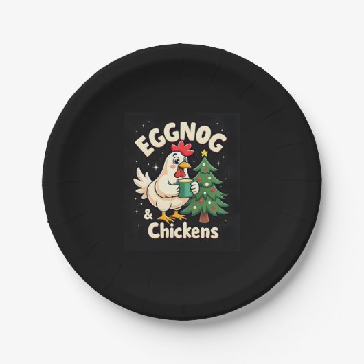 Eggnog & Chickens Pappteller (Vorderseite)