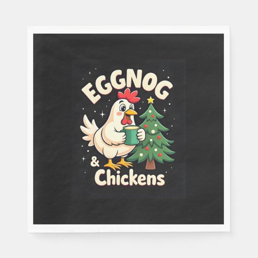 Eggnog & Chickens Serviette (Vorderseite)