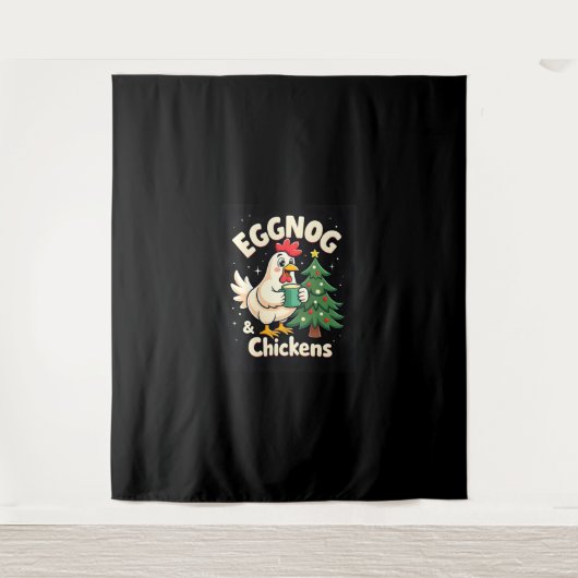 Eggnog & Chickens Wandteppich (Vorderseite)