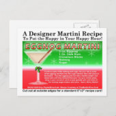 Eggnog Christmas Martini Rezept Postkarte (Vorne/Hinten)