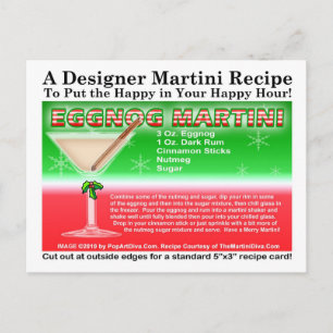 Eggnog Christmas Martini Rezept Postkarte