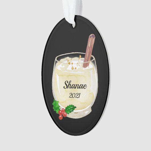 Eggnog Cup - Personalisiertes Ornament (Vorderseite)