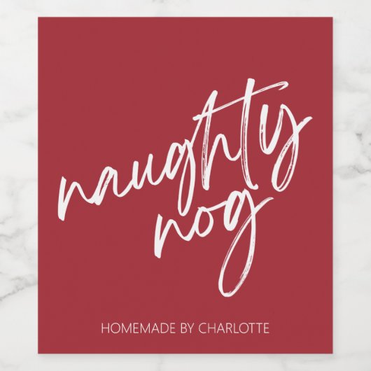 Eggnog Food and Beverage Label Set Weinetikett (Einzelnes Label)