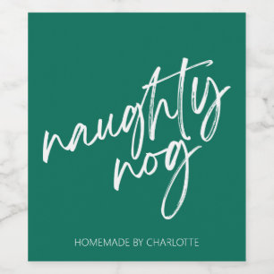 Eggnog Food and Beverage Label Set Weinetikett