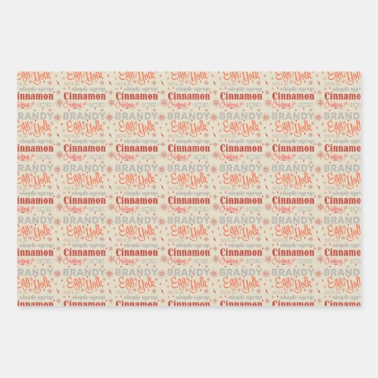 Eggnog Geschenkpapier Set (Vorderseite 2)