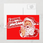 Eggnog gibt dir Flatulenz Postkarte (Vorne/Hinten)