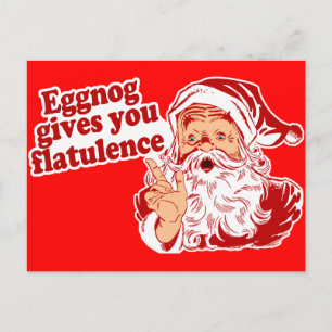 Eggnog gibt dir Flatulenz Postkarte