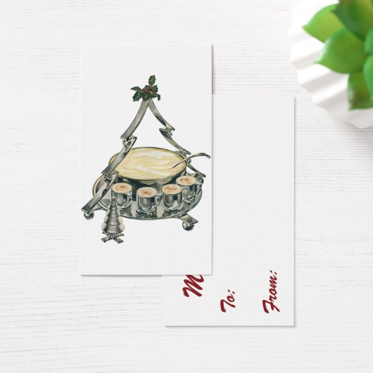 Eggnog in einer Weihnachtsbaum-Punch Bowl (Schreibtisch)