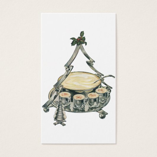 Eggnog in einer Weihnachtsbaum-Punch Bowl (Vorderseite)