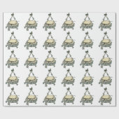 Eggnog in einer Weihnachtsbaum-Punch Bowl Geschenkpapier (Flach)