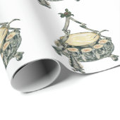 Eggnog in einer Weihnachtsbaum-Punch Bowl Geschenkpapier (Rolleneckpunkt)