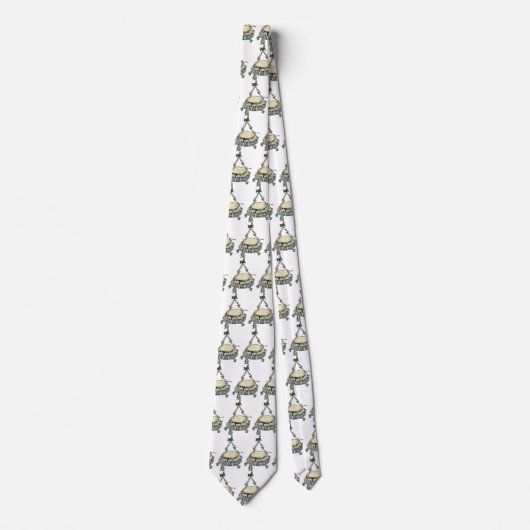 Eggnog in einer Weihnachtsbaum-Punch Bowl Krawatte (Vorderseite)