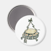 Eggnog in einer Weihnachtsbaum-Punch Bowl Magnet (Vorderseite/Rückseite)