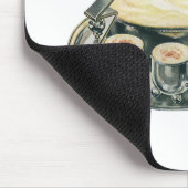 Eggnog in einer Weihnachtsbaum-Punch Bowl Mousepad (Ecke)