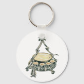 Eggnog in einer Weihnachtsbaum-Punch Bowl Schlüsselanhänger (Vorderseite)