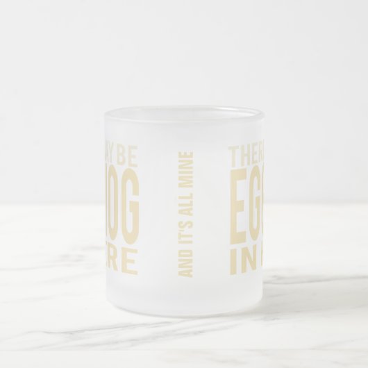 Eggnog in Here Funny Mattiert Glass Coffee Tasse (Mittel)
