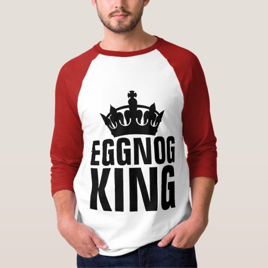 EGGNOG KING, Funny Men's Christmas T - Shirt (Vorderseite)