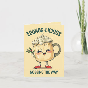 Eggnog-licious – Lustiger Weihnachts-Eggnog-Scherz Karte