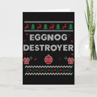 Eggnog Lover Funny Ugly Christmas Style Xmas Gift  Karte
