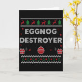 Eggnog Lover Funny Ugly Christmas Style Xmas Gift  Karte (Gelbe Blume)