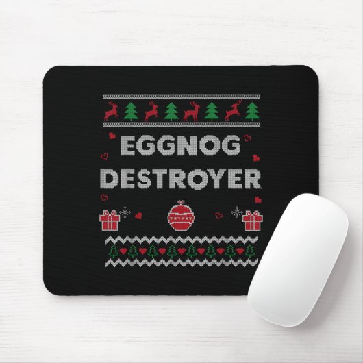 Eggnog Lover Funny Ugly Christmas Style Xmas Gift  Mousepad (Mit Mouse)