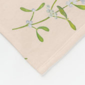 Eggnog Mistletoe Winter Fleece Blanket (Ecke)