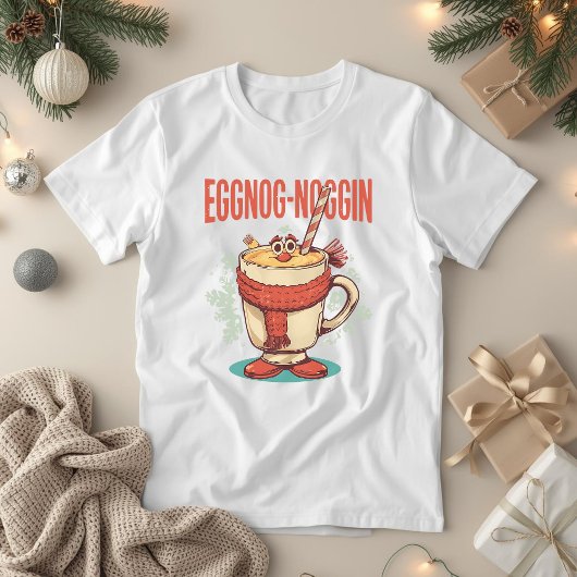 Eggnog-noggin - Funny Christmas Eggnog Pun Tri-Blend Shirt