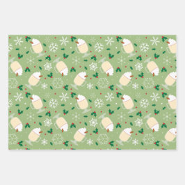 Eggnog Pattern Geschenkpapier Set