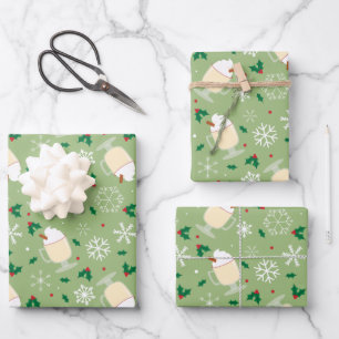 Eggnog Pattern Geschenkpapier Set