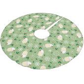 Eggnog Pattern Polyester Weihnachtsbaumdecke (Schrägansicht)