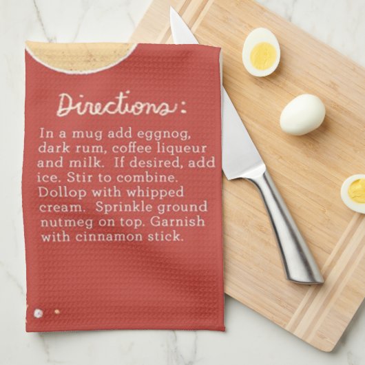 Eggnog Recipe Handtuch (Viertel Falte)
